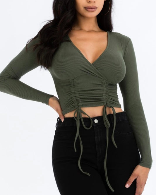 Merleigh Long Sleeve Crop Top - SKYE KIYOMI BEAUTY, LLC
