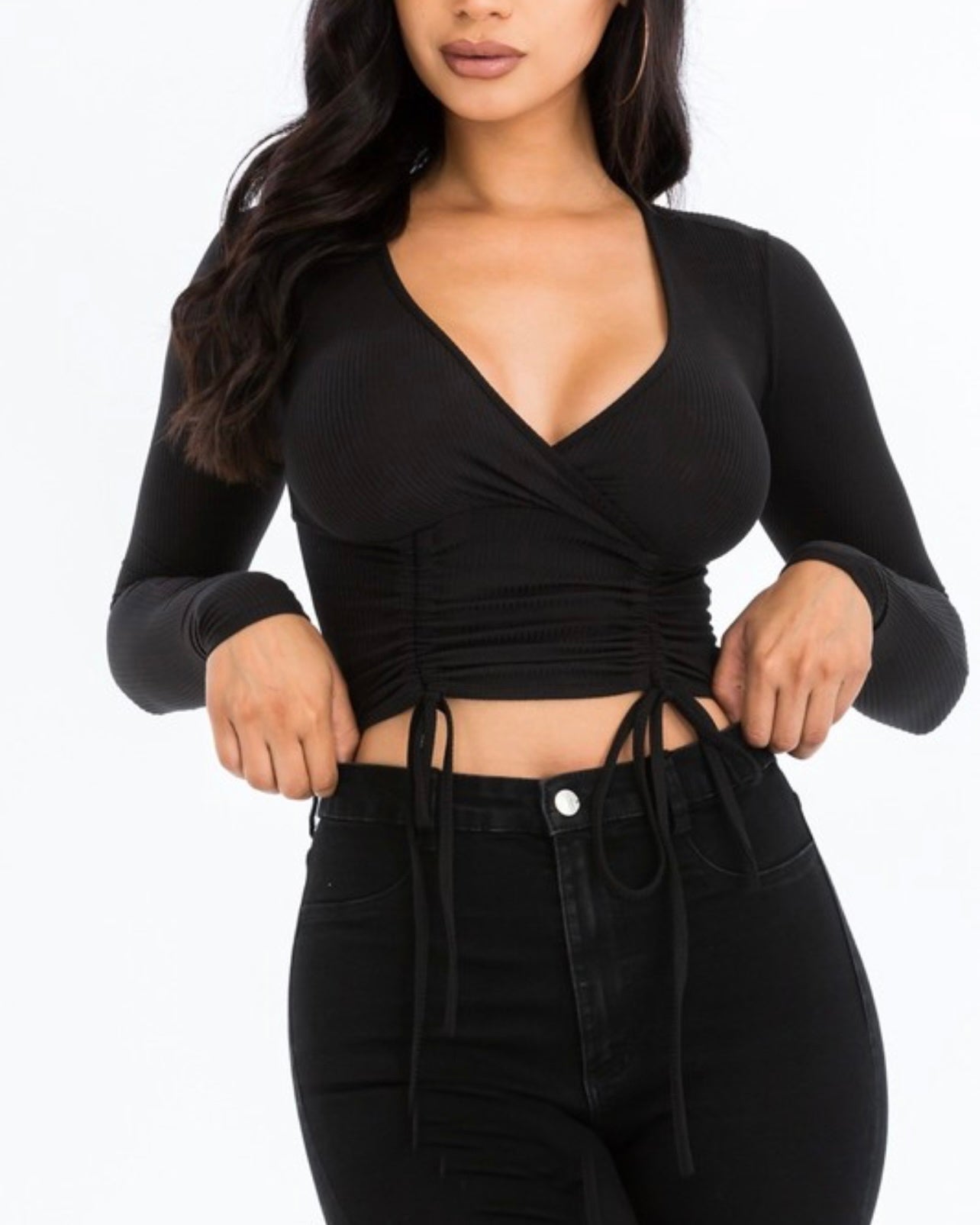 Merleigh Long Sleeve Crop Top - SKYE KIYOMI BEAUTY, LLC