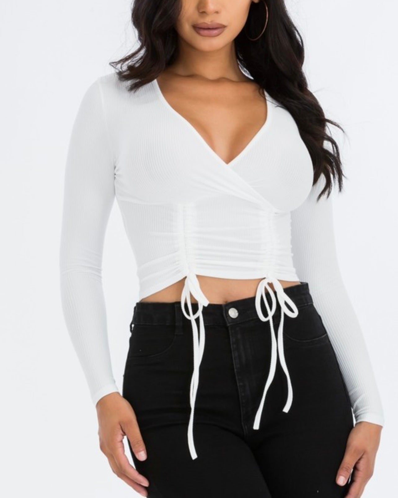 Merleigh Long Sleeve Crop Top - SKYE KIYOMI BEAUTY, LLC