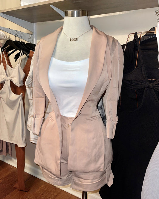Chasity Blazer Shorts Set - SKYE KIYOMI BEAUTY, LLC