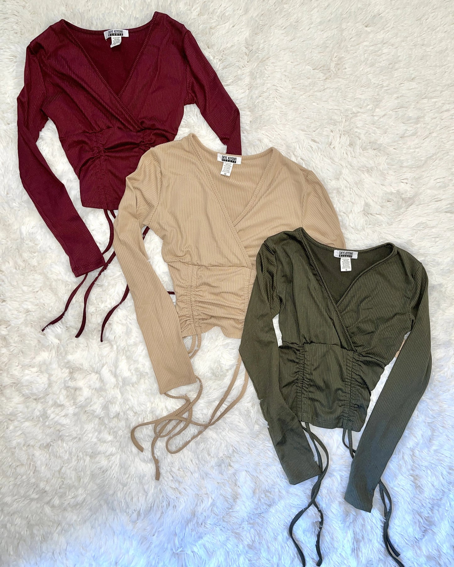 Merleigh Long Sleeve Crop Top - SKYE KIYOMI BEAUTY, LLC