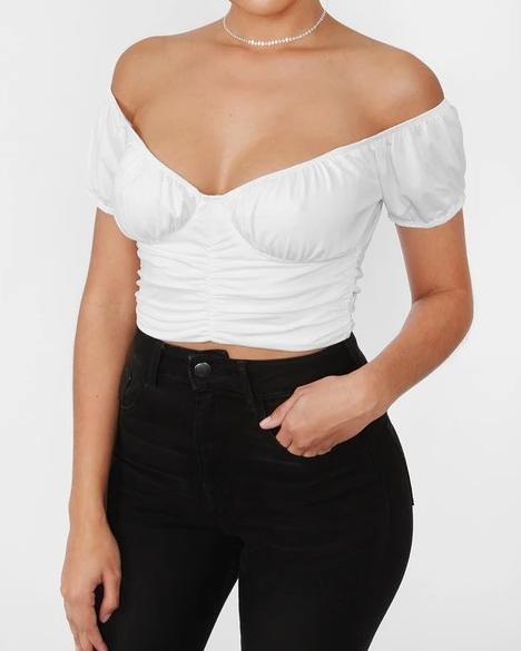 Cali Crop Top - SKYE KIYOMI BEAUTY, LLC#tops#bottoms#ootd#affordablefashion#affordablestyle#boutiqueshopping#sets#shortsets#pantsets#outerwear
