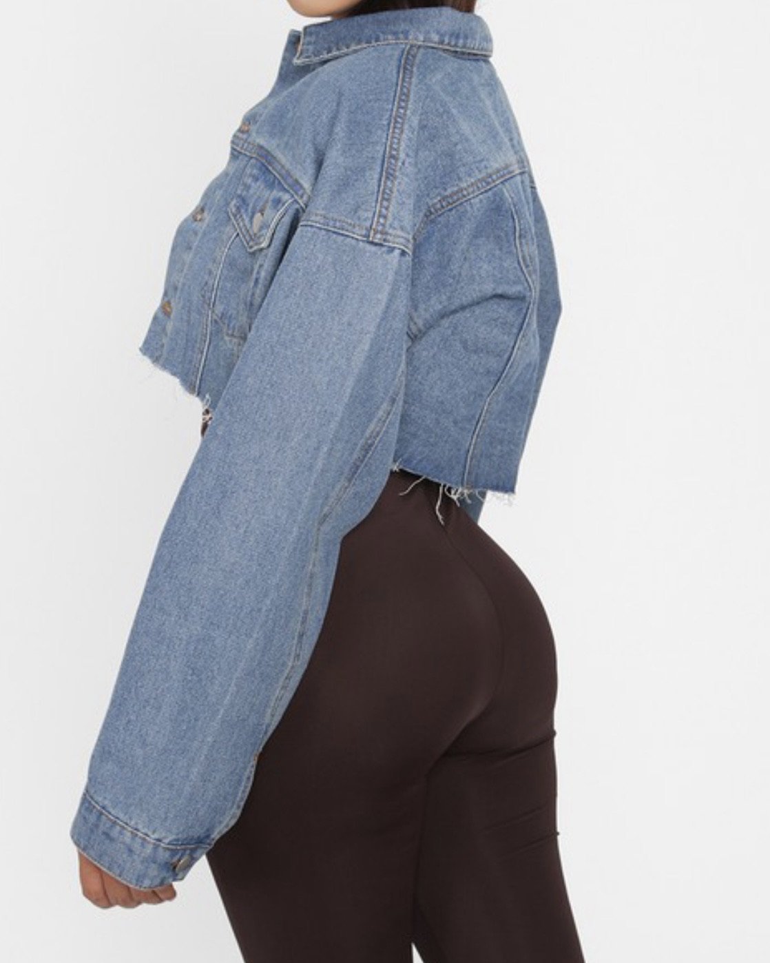Crop Some Attitude Denim Jacket - SKYE KIYOMI BEAUTY, LLC#tops#bottoms#ootd#affordablefashion#affordablestyle#boutiqueshopping#sets#shortsets#pantsets#outerwear