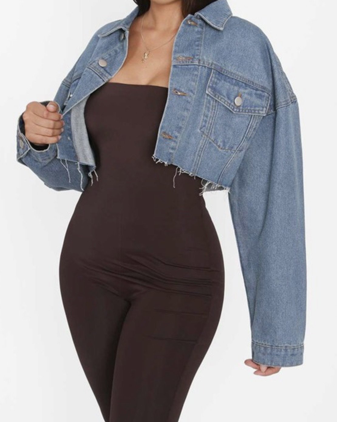 Crop Some Attitude Denim Jacket - SKYE KIYOMI BEAUTY, LLC#tops#bottoms#ootd#affordablefashion#affordablestyle#boutiqueshopping#sets#shortsets#pantsets#outerwear