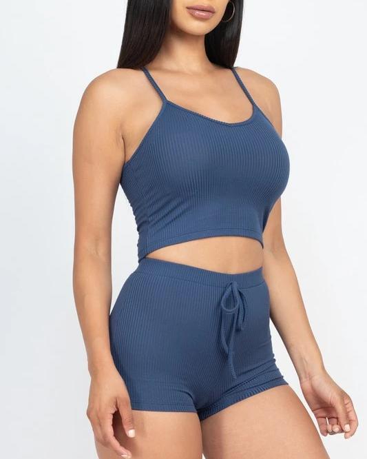 Lexy Halter Shorts Set - SKYE KIYOMI BEAUTY, LLC#tops#bottoms#ootd#affordablefashion#affordablestyle#boutiqueshopping#sets#shortsets#pantsets#outerwear