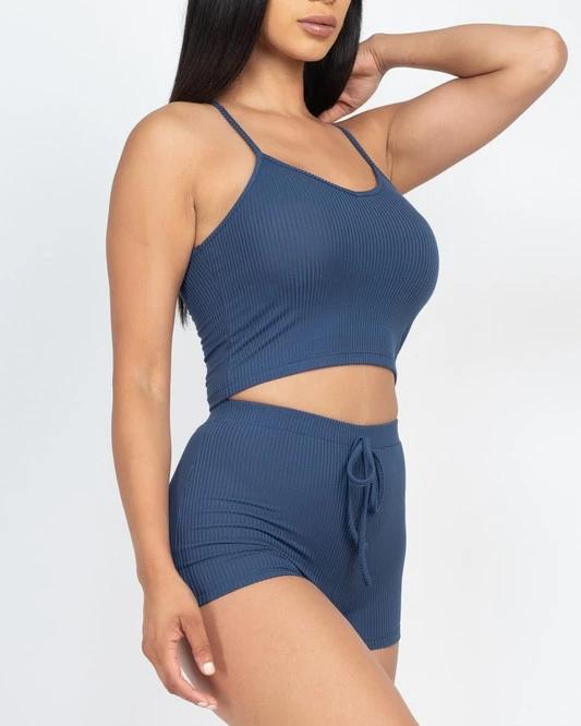 Lexy Halter Shorts Set - SKYE KIYOMI BEAUTY, LLC#tops#bottoms#ootd#affordablefashion#affordablestyle#boutiqueshopping#sets#shortsets#pantsets#outerwear
