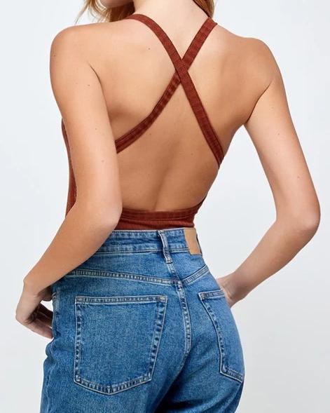 Meriel Crossback Bodysuit - SKYE KIYOMI BEAUTY, LLC#tops#bottoms#ootd#affordablefashion#affordablestyle#boutiqueshopping#sets#shortsets#pantsets#outerwear
