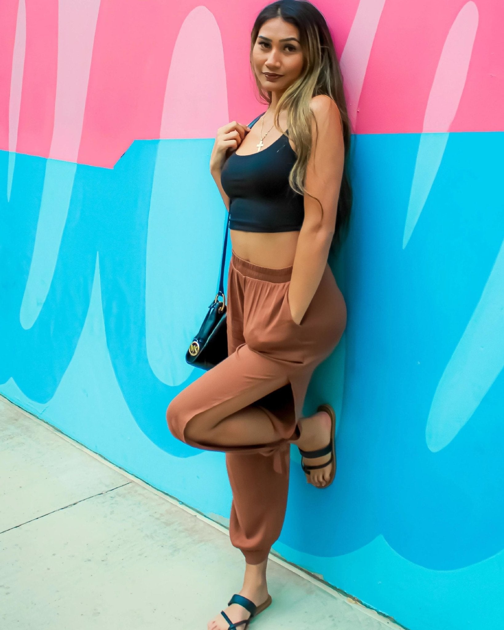 Miranda Side-Slit Pants - SKYE KIYOMI BEAUTY, LLC#tops#bottoms#ootd#affordablefashion#affordablestyle#boutiqueshopping#sets#shortsets#pantsets#outerwear
