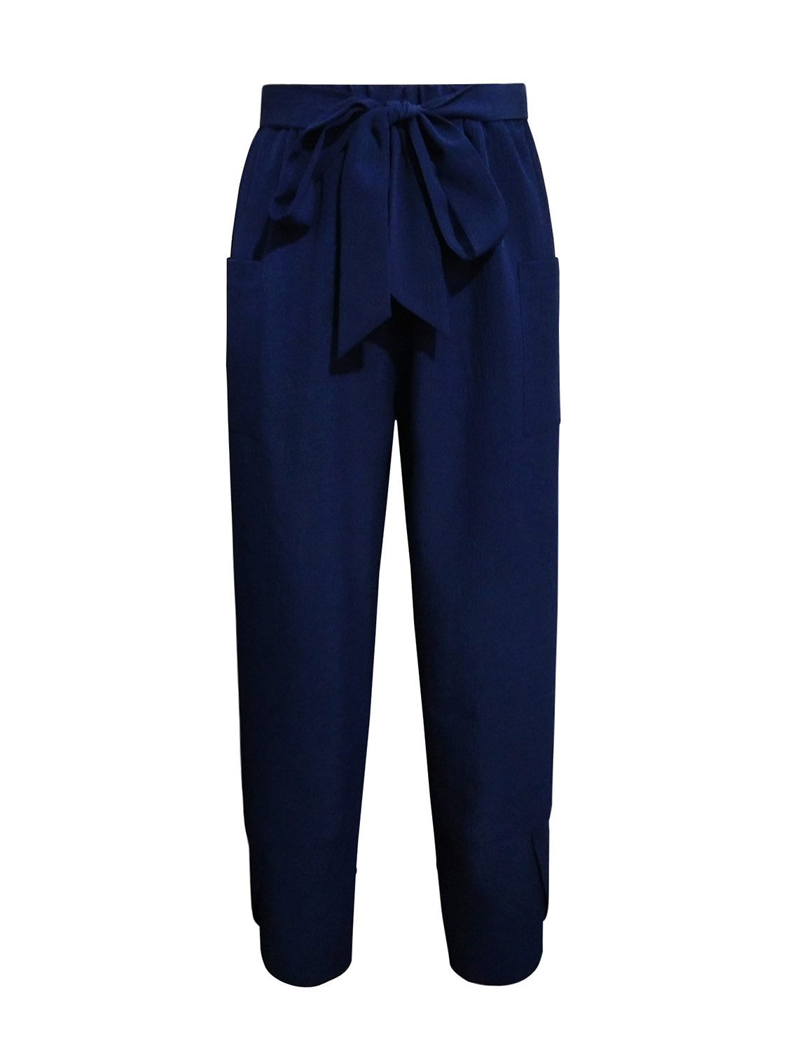 Tie Front Pants with Pockets