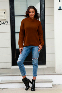 Mock Neck Long Sleeve Sweater