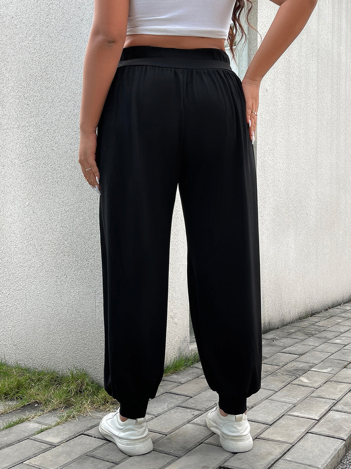 Plus Size Wide Waistband Joggers