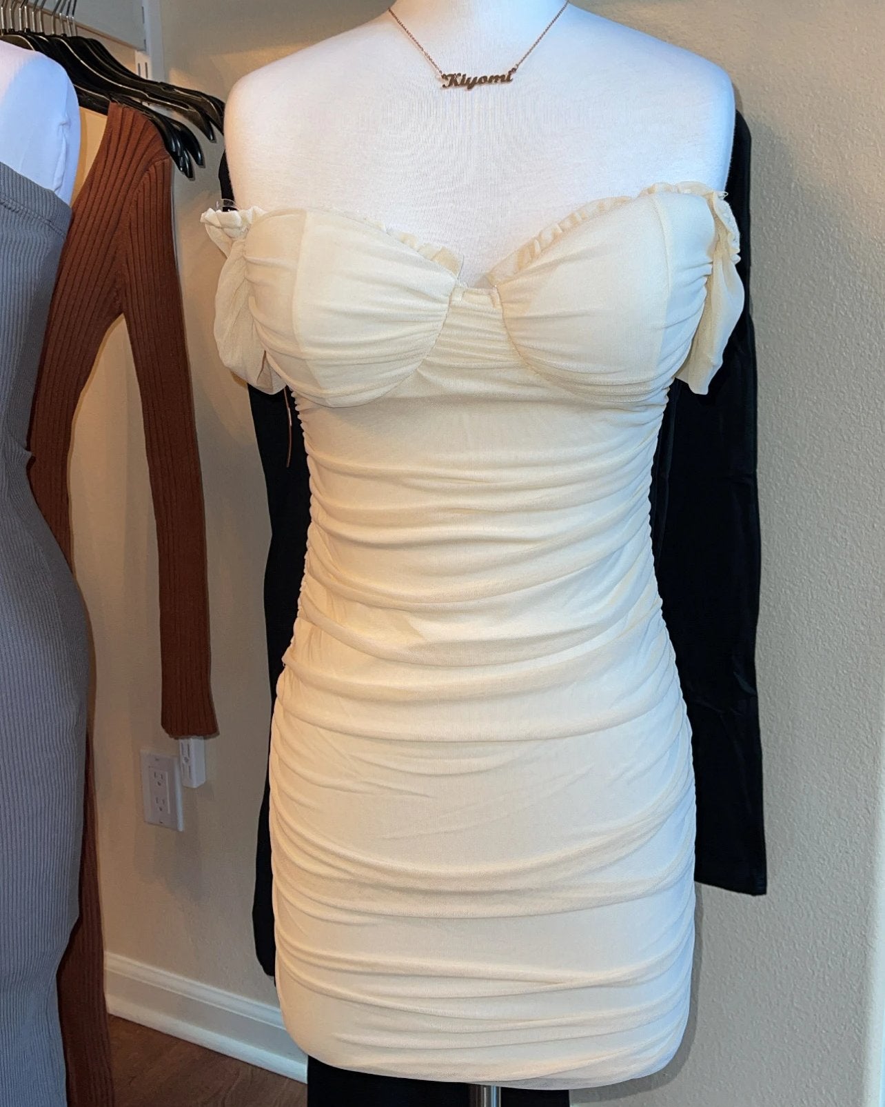 Rebecca Ruched Mini Dress - SKYE KIYOMI BEAUTY, LLC