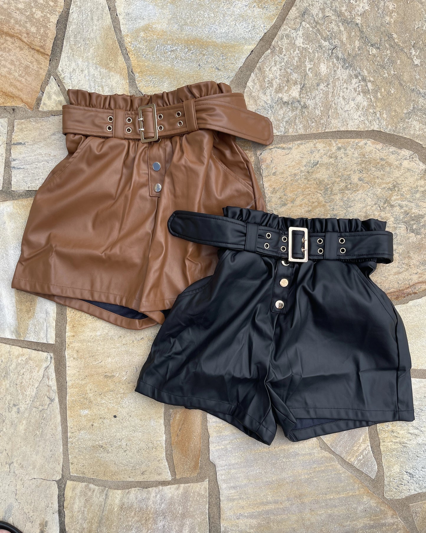 Shannon Faux Leather Shorts - SKYE KIYOMI BEAUTY, LLC