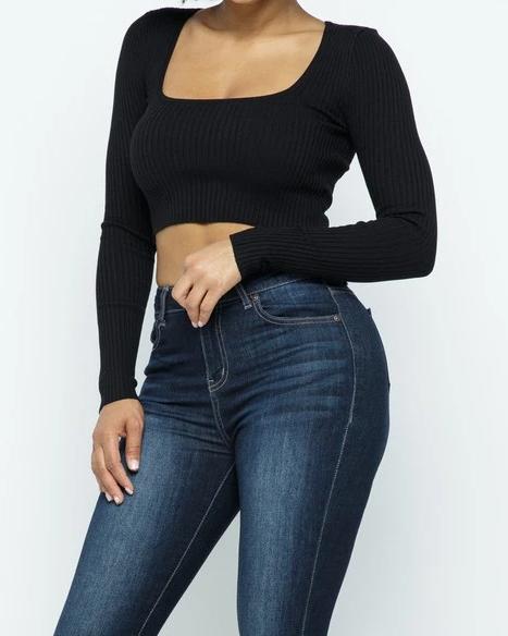 Carmen Ribbed Long Sleeve Top - SKYE KIYOMI BEAUTY, LLC#tops#bottoms#ootd#affordablefashion#affordablestyle#boutiqueshopping#sets#shortsets#pantsets#outerwear