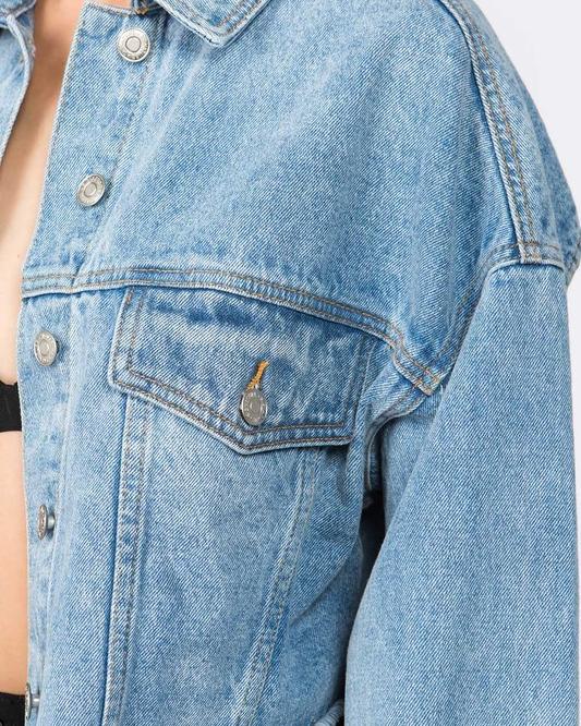 Crop Some Attitude Denim Jacket - SKYE KIYOMI BEAUTY, LLC#tops#bottoms#ootd#affordablefashion#affordablestyle#boutiqueshopping#sets#shortsets#pantsets#outerwear