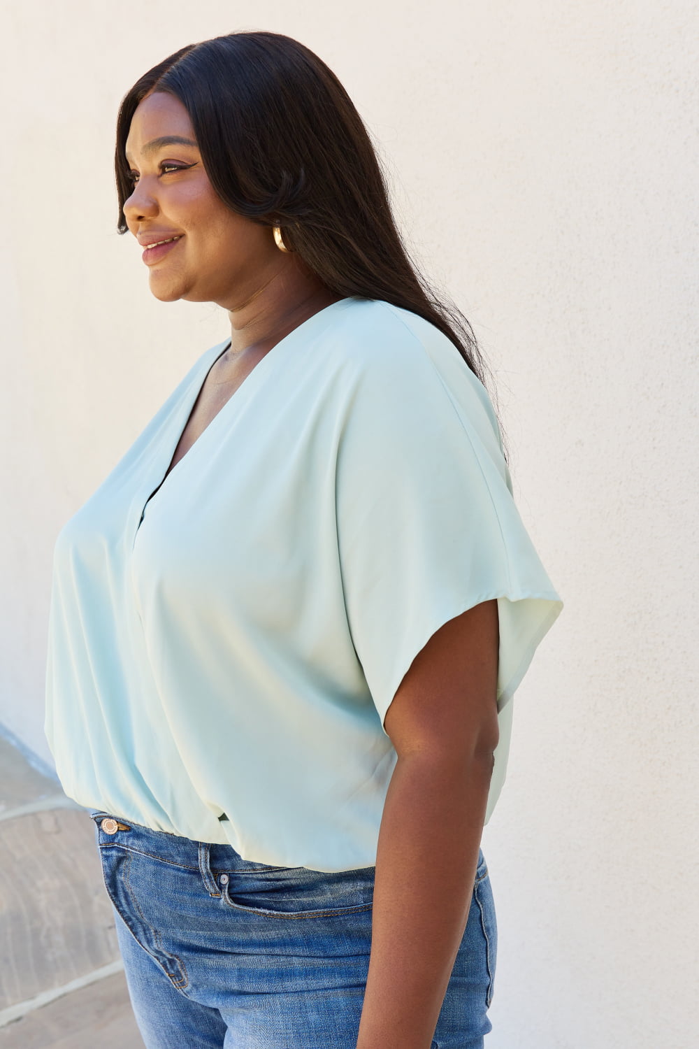 On The Daily Full Size Surplice Bodysuit