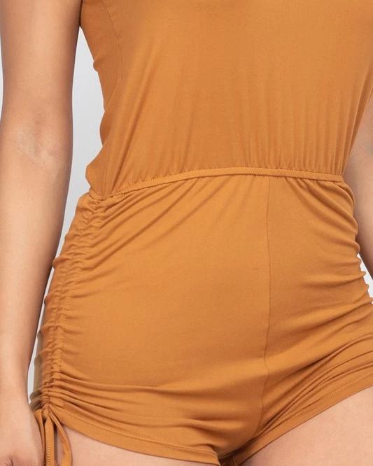 Kimberly Ruched Bottom Romper - SKYE KIYOMI BEAUTY, LLC#tops#bottoms#ootd#affordablefashion#affordablestyle#boutiqueshopping#sets#shortsets#pantsets#outerwear