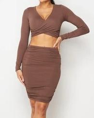 Rule The World Shirring Skirt Set - SKYE KIYOMI BEAUTY, LLC#tops#bottoms#ootd#affordablefashion#affordablestyle#boutiqueshopping#sets#shortsets#pantsets#outerwear