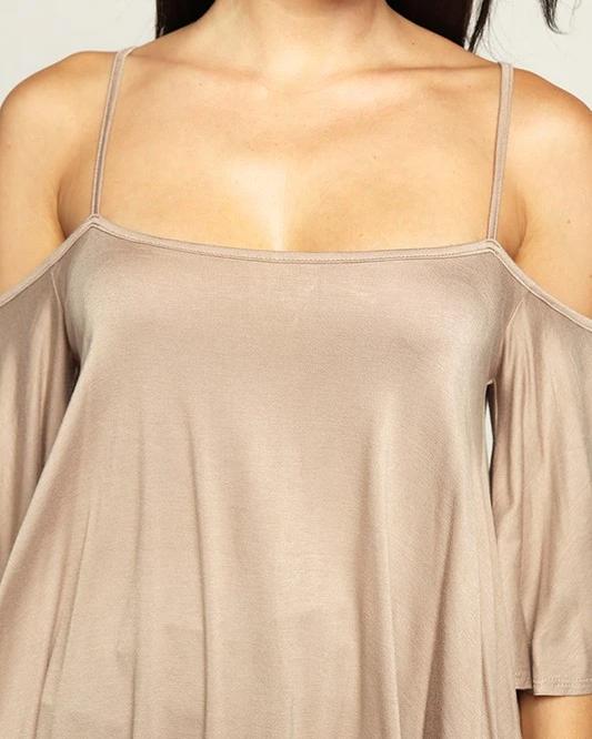 Samantha Cold Shoulder Top - SKYE KIYOMI BEAUTY, LLC#tops#bottoms#ootd#affordablefashion#affordablestyle#boutiqueshopping#sets#shortsets#pantsets#outerwear