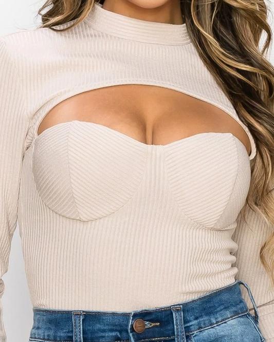 Sherelle Cut Out Bodysuit - SKYE KIYOMI BEAUTY, LLC#tops#bottoms#ootd#affordablefashion#affordablestyle#boutiqueshopping#sets#shortsets#pantsets#outerwear