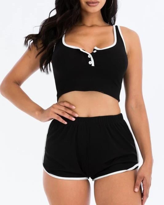 Tamara Sporty Shorts Set - SKYE KIYOMI BEAUTY, LLC#tops#bottoms#ootd#affordablefashion#affordablestyle#boutiqueshopping#sets#shortsets#pantsets#outerwear