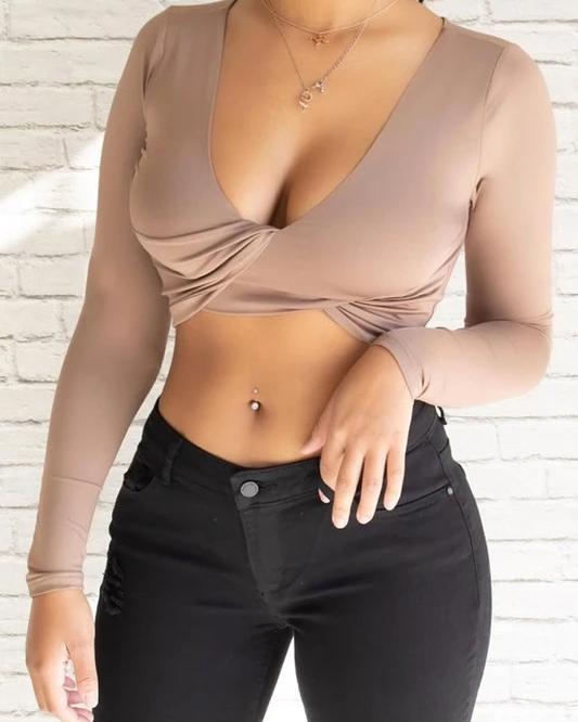 Twist It Up Crop Top - SKYE KIYOMI BEAUTY, LLC#tops#bottoms#ootd#affordablefashion#affordablestyle#boutiqueshopping#sets#shortsets#pantsets#outerwear